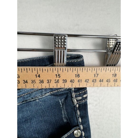 Grace in LA easy fit flare jeans beaded embroidered Y2K 90s sz‎ 29 - Picture 5 of 13